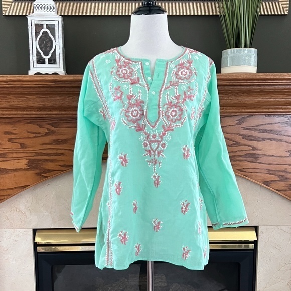 Two Embroidered Bollywood Tunic Tops‎ (Bundle of 2) - Picture 1 of 14